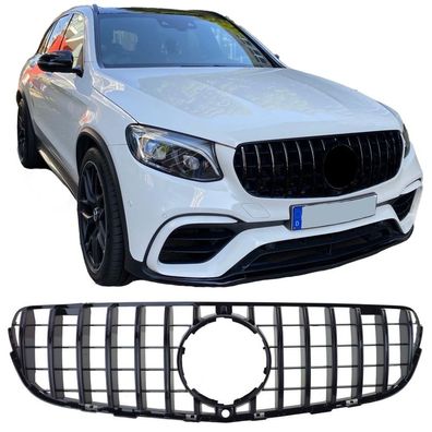 Sport Kühlergrill Frontgrill GT Glanz für Mercedes GLC X253 + Coupe C253 15-19