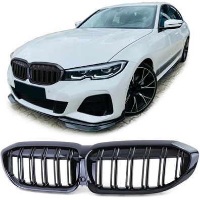 Doppelsteg Kühlergrill Performance Schwarz Glanz für 3er BMW G20 G21 2019-2022