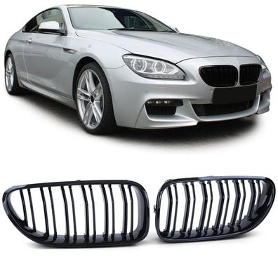Doppelsteg Kühlergrill Performance Schwarz Glanz für 6er BMW F06 F12 F13