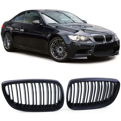 Doppelsteg Kühlergrill Performance Schwarz für 3er BMW E92 E93 2005-2010
