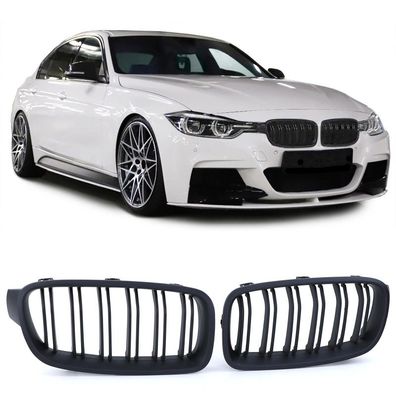 Doppelsteg Kühlergrill Performance Matt für 3er BMW F30 F31 2011-2019