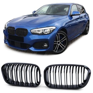 Sport Kühlergrill Doppelsteg Performance Glanz passend für BMW 1er F20 F21 15-19