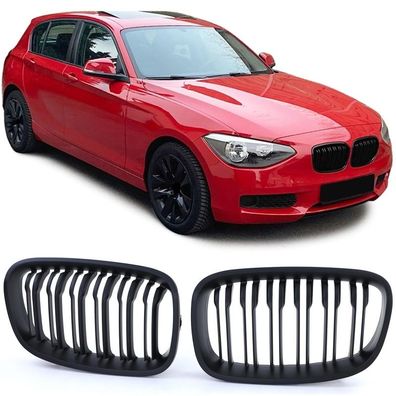 Doppelsteg Kühlergrill Performance Schwarz für 1er BMW F20 F21 2010-2014