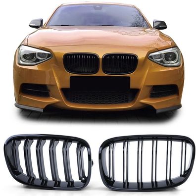 Sport Kühlergrill Doppelsteg Performance Glanz passend für 1er BMW F20 F21 10-14