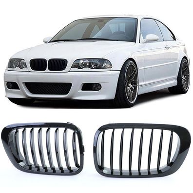 Sport Kühlergrill Performance Glanz passend für BMW 3er E46 Coupe Cabrio 99-03
