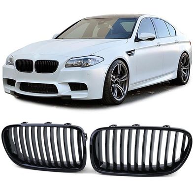 Sport Kühlergrill Frontgrill Schwarz Glanz passt für 5er BMW F10 F11 2010-2017
