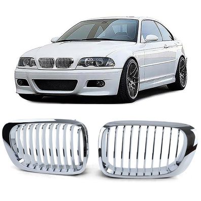 Sport Kühlergrill Performance Chrom passend für 3er BMW E46 Coupe Cabrio 99-03