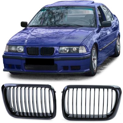Sport Kühlergrill Performance Schwarz Glanz passend für BMW 3er E36 96-99