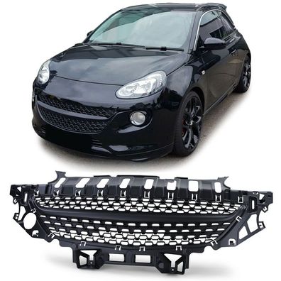 Sport Kühlergrill ohne Emblem Black Edition Schwarz für Opel Adam 12-19