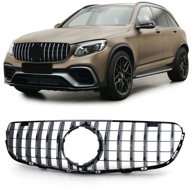 Sport Kühlergrill Schwarz Glanz Chrom für Mercedes GLC X253 Coupe C253 15-19