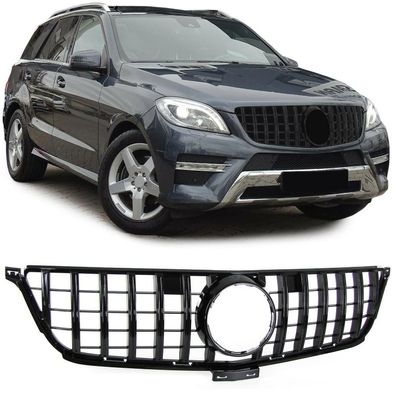 Sport Kühlergrill Frontgrill Schwarz Glanz passt für Mercedes ML W166 2011-2015