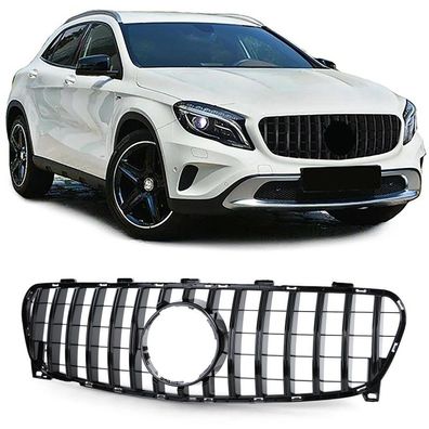 Sport Kühlergrill Schwarz Glanz für Mercedes GLA X156 Facelift 2017-2020