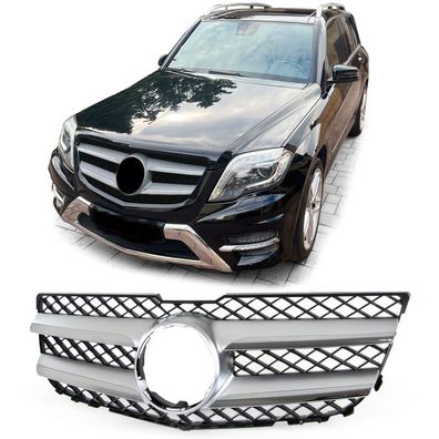 Sport Kühlergrill Schwarz Silber passt für Mercedes GLK X204 Facelift 12-15