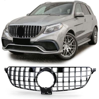 Sport Kühlergrill Frontgrill Schwarz Chrom passt für Mercedes GLE W166 2015-2019