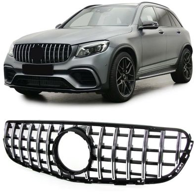 Sport Kühlergrill Schwarz Chrom für Mercedes GLC X253 Coupe C253 15-19