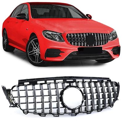 Sport Kühlergrill Schwarz Chrom passt für Mercedes E W213 S213 C238 A238 16-20