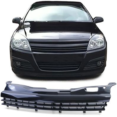 Sport Kühlergrill ohne Emblem Schwarz passend für Opel Astra H 04-06 Vorfacelift