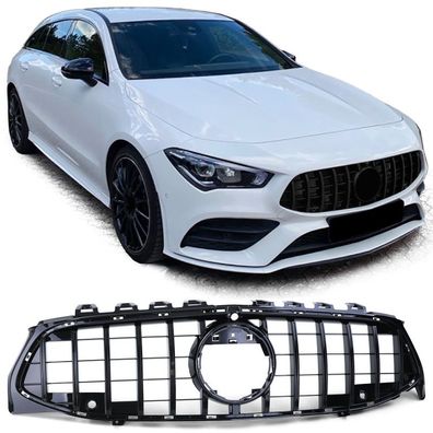Sport Kühlergrill Schwarz Glanz passend für Mercedes CLA X118 ab 19