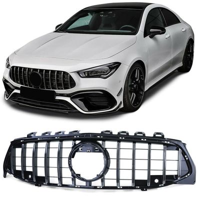 Sport Kühlergrill Schwarz Glanz Chrom für Mercedes CLA C118 X118 ab 19