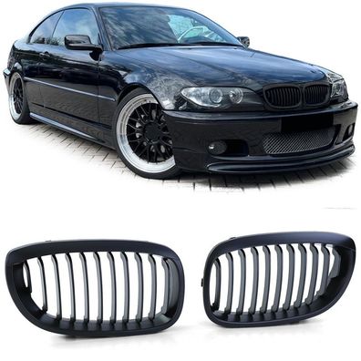 Sport Kühlergrill Performance Matt passend für 3er BMW E46 Coupe Cabrio 03-07