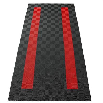 Ramroxx Performance Bodenfliesen Garagenboden Floor 2,8mx5,6m Grau Rot Set4