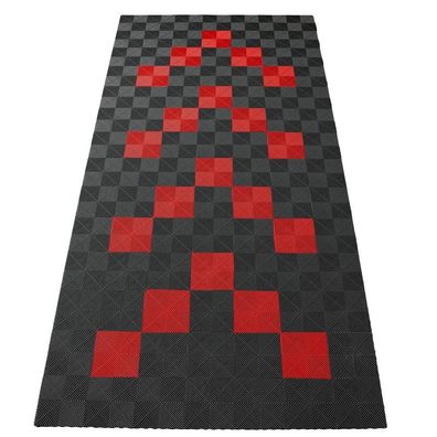 Ramroxx Performance Bodenfliesen Garagenboden Floor 2,8mx5,6m Grau Rot Set1