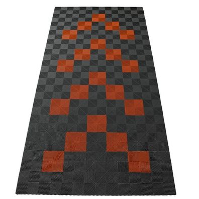Ramroxx Performance Bodenfliesen Garagenboden Floor 2,8mx5,6m Grau Orange Set1