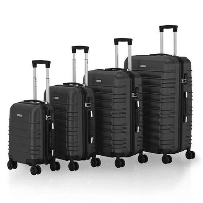 Koffer Reisekoffer Kofferset Hartschale 4 teilig Trolley Set Schwarz B-WARE