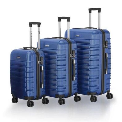 Koffer Reisekoffer Kofferset Hartschale 3 teilig Trolley Set Blau B-WARE