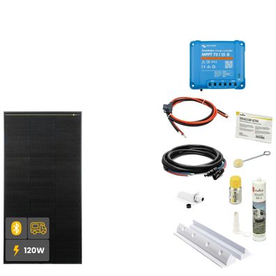 120W Black Wohnmobil Solaranlage SOLA Frame weiß