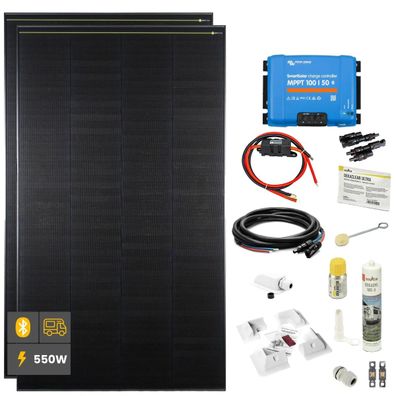 550W Black Wohnmobil Solaranlage SOLA Frame weiß