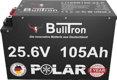 BullTron Polar 105Ah inkl. Smart BMS mit 150A Dauerstrom & Bluetooth App
