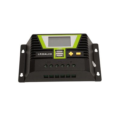 Solar Laderegler 20A LR20ALCD mit Dual USB-Anschluss und LCD-Anzeige für 12V
