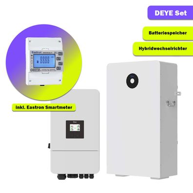 Komplettset Deye 20 kW Hybridwechselrichter mit 16 kWh Speicher & Smart Meter