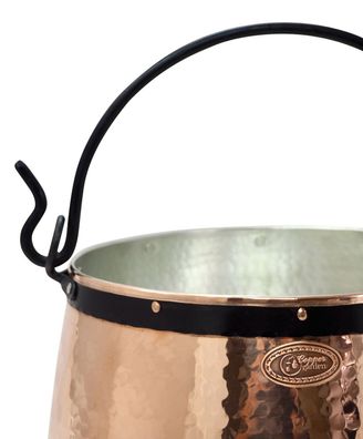 CopperGarden®" Kupferkessel 10 Liter | Handverzinnt