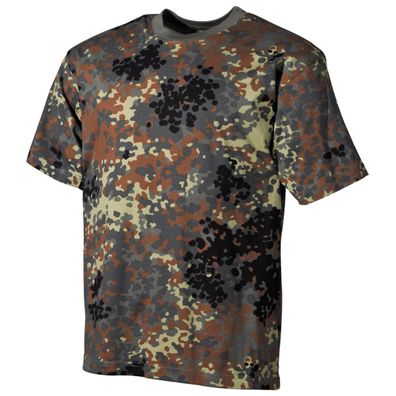 US Armee camouflage Bundeswehr punkttarn T-Shirt, flecktarn, 170 g/m² M-6XL