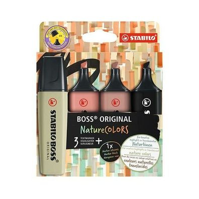 Stabilo BOSS Original Textmarker farbsortiert, 4 St