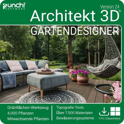 Architekt 3D 24 Gartendesigner / Dauerlizenz / 1 PC / KEY (ESD)