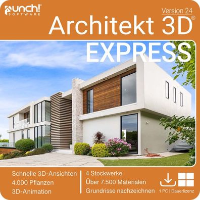 Architekt 3D 24 Express / Dauerlizenz / 1 Gerät / KEY (ESD)