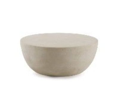 Couchtisch 100 Durchmesser aus sandfarbenem Polyresin