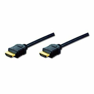 Digitus HDMI-Kabel A->A Ethernet St/St 2.0m schwarz gold Polybeutel