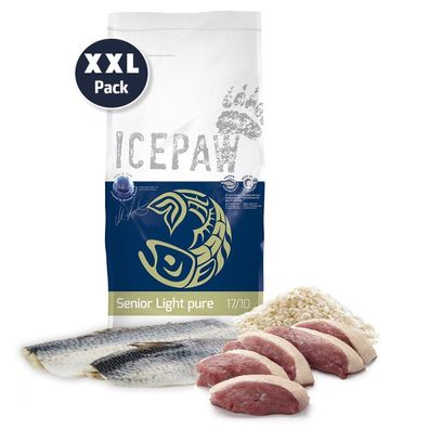 ICEPAW Senior Light pure - Kalorienarmes Futter für Senioren & Übergewicht (14kg)