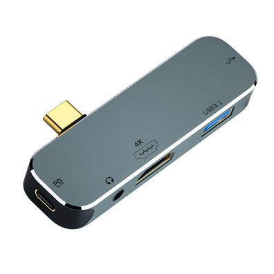 O17C 5in1 Adapter USB Typ-C auf USB 2.0 + USB 3.1 + USB-C mit PD + HDMI + 3,5mm