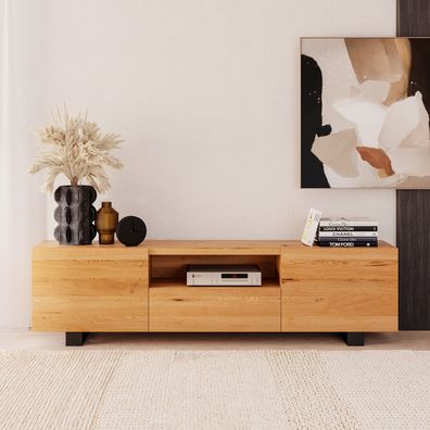 Lift-TV-Schrank aus massivem Holz