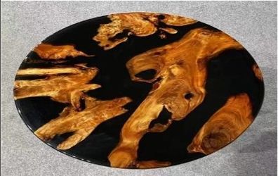 Moderner Epoxidharztisch Designer Rundtisch Edler Harztisch