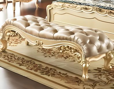 Luxuriöses Sitzbank Bank Sitzmöbel Polstersitzbank Holzbank