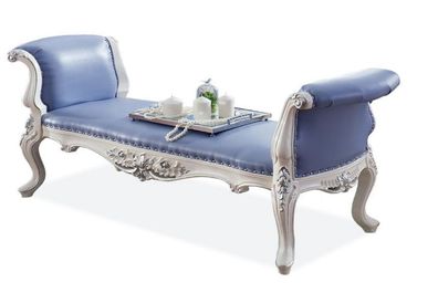 Sitzbank Bank Polstersitzbank Holzbank Luxuriöses Sitzmöbel 165x 60 cm