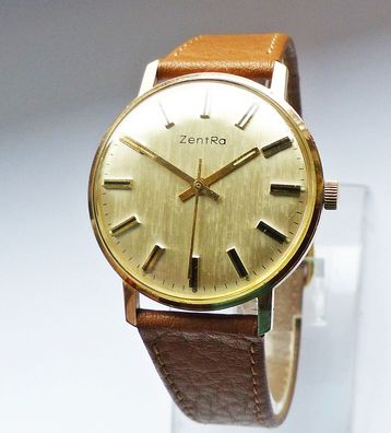 Schöne und seltene Zentra Classic Struktur 17Jewels Herren Vintage Armbanduhr