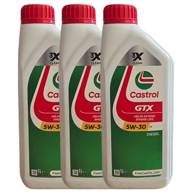 Castrol GTX 5W-30 C4 3x1 Liter RN 0720 MB 226.51 Motoröl