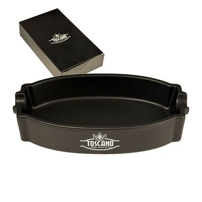 Toscano Keramik-Zigarren-Aschenbecher mit 2 Ablagen